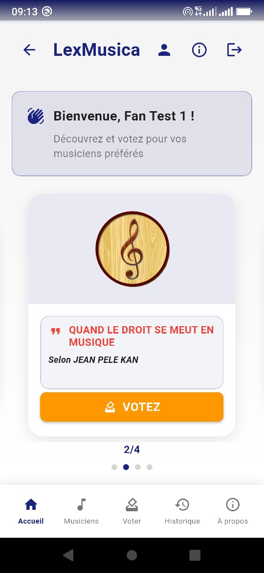 Sélection du musicien